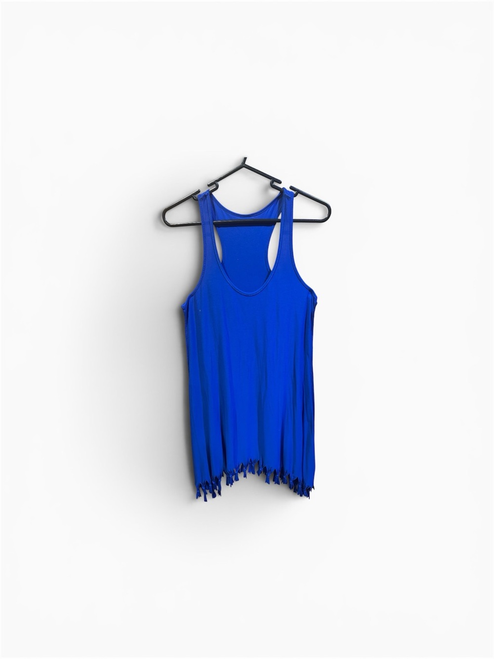 Royal Blue Racerback Fringe Swim Coverup
